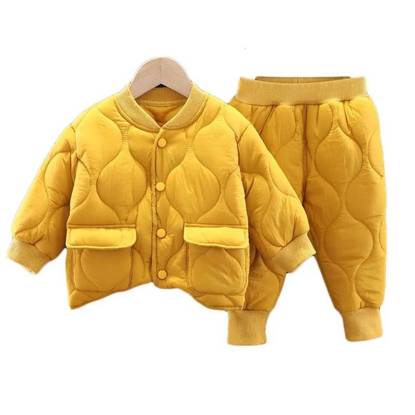 Kleidungssets Winter Kinder Jungen Mädchen Sets Baumwolle Kinder Warme Trainingsanzug Kleidung Kleinkind Sportsuit Solide Outfits 1-5 Jahre Baby Anzüge 231010