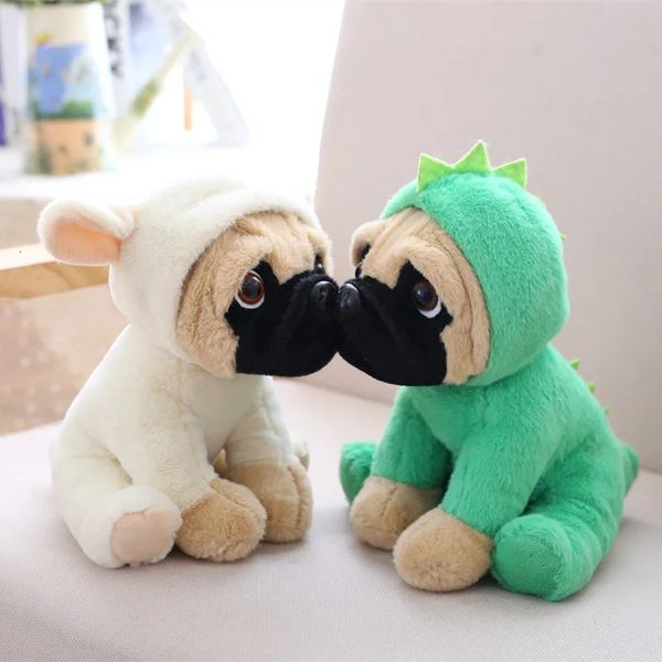 Plüschpuppen Kawaii Hund gefüllt süße Bulldogge Shar Pei Tierspielzeug schön für Kinderzimmer Dekor Mädchen Geburtstagsgeschenk 231009