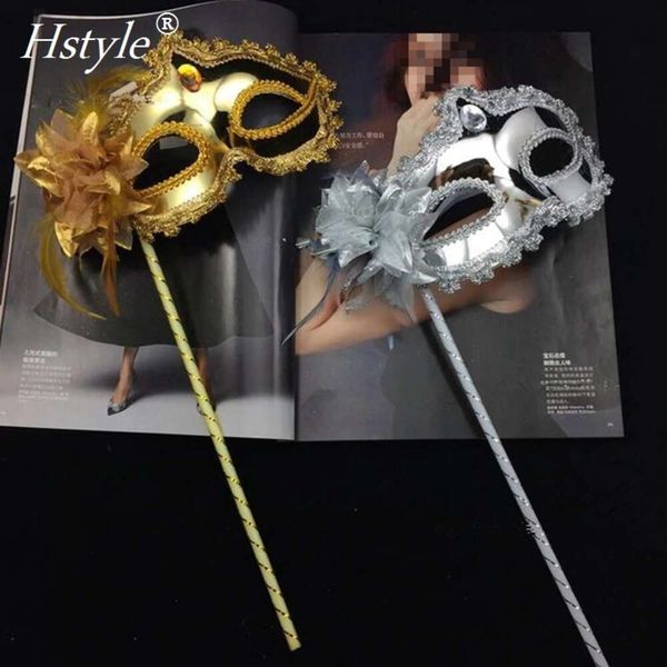 Máscara veneziana de carnaval, máscara portátil (unissex, tamanho único) MJA215