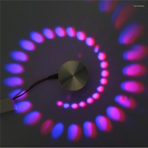 Luzes da noite moderna led alumínio espiral buraco lâmpada de parede sala estar quarto fundo luz teto para ktv barra corredor corredor