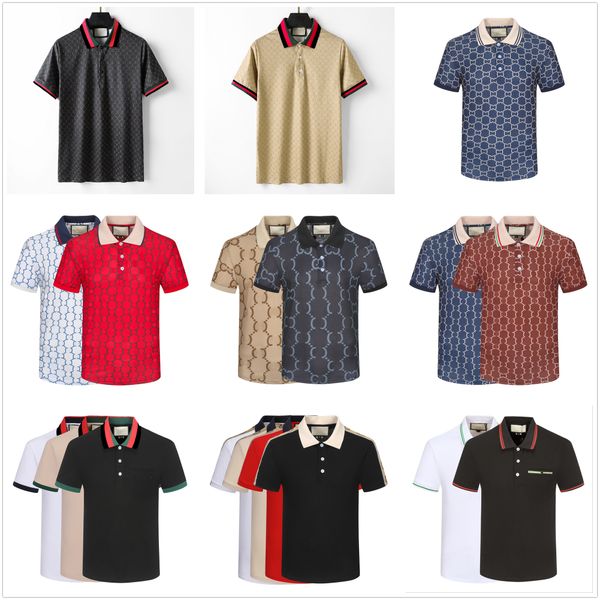 Camisa polo masculina de grife de luxo roupas masculinas italianas manga curta moda casual 100% algodão camiseta masculina de verão disponível em uma variedade de cores e tamanhos M-3XL