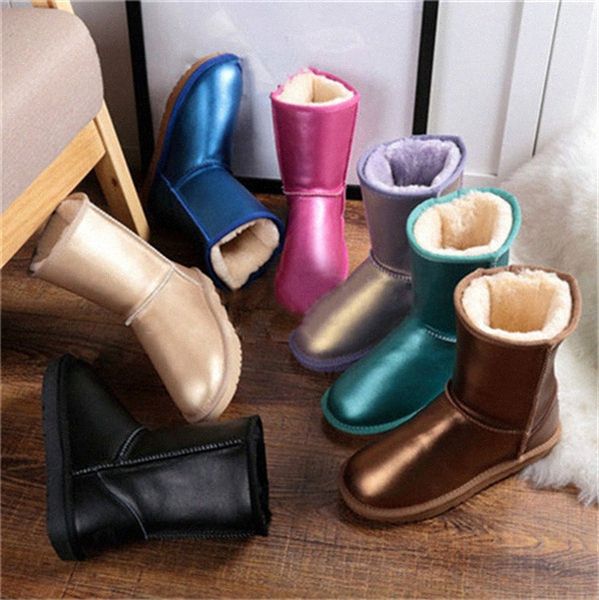 Mulheres Austrália Botas de Neve para Inverno Triplo Preto Castanha Rosa Azul Marinho Cinza Bege Roxo Moda Clássico Tornozelo Bota Curta Feminina BoKD8q #