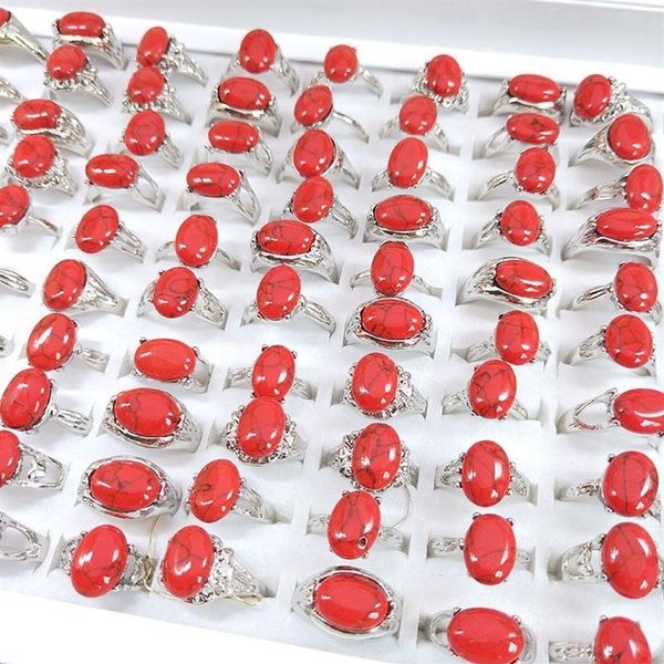 Solitaire Jewelrywhole 50 Pcs Mix Styles Colorido Turquesa Pedra Anéis Para Mulheres Senhoras Moda Jóias Anel Marca Drop Delive268x