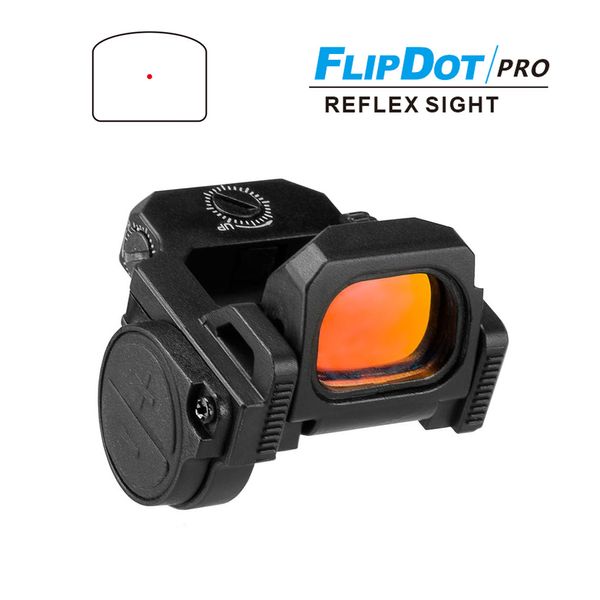 Тактический прицел Vism Flipdot Pro Flip Red Dot, компактный рефлекторный прицел с многослойным покрытием, охотничья оптика для страйкбола Glock 17 Taurus G2C PT111 1913 Mount