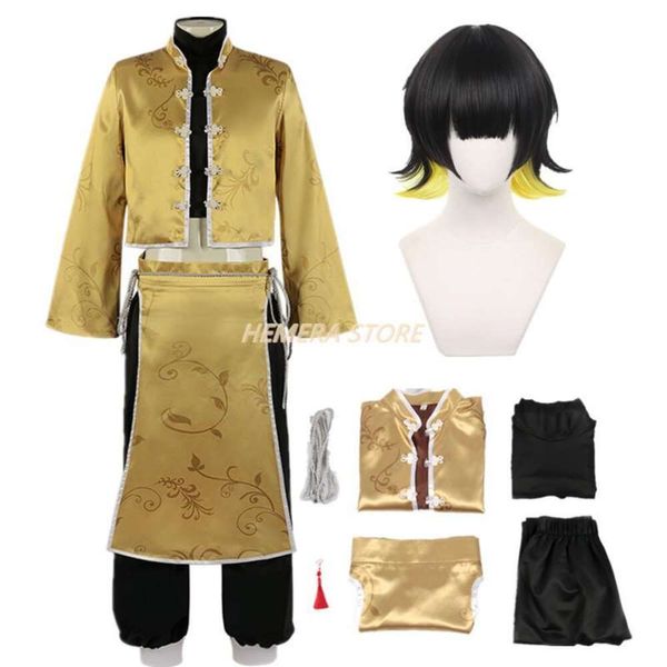 Bachira Meguru Costume Cosplay Anime Blue Lock Cina Costume Kung Fu Tang Suit Antica uniforme Orecchini Halloween Party Outfitcosplay