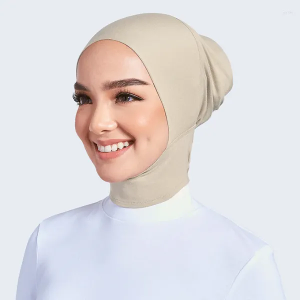 Abbigliamento etnico Donna Musulmana Cappello Jersey Hijab Sottocap Interno Cap Turbante Hoofddoek Foulard Turbanti Testa Per Le Donne Cofano Femme