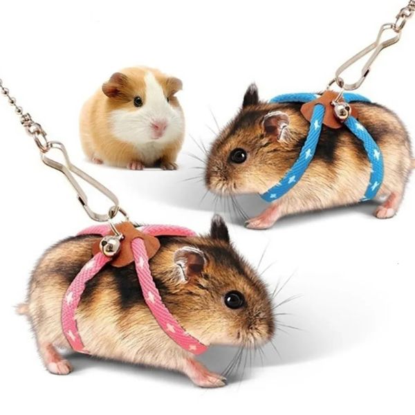 Pequenos suprimentos de animais para animais de estimação corda de tração ajustável macio anti mordida treinamento ao ar livre arnês de vôo com sino para pássaro papagaio mouse hamster 231010