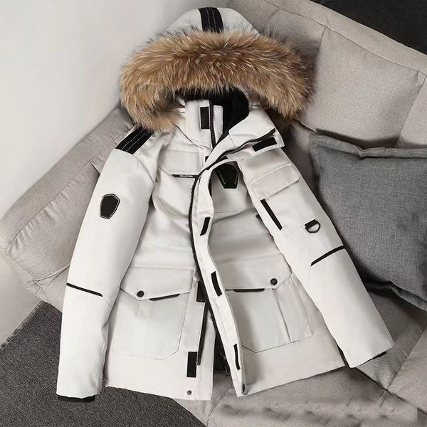 2023 Новое пальто Мужское белая утка в паре зима на открытом воздухе сгущенные мужские и женские стройные куртки S4XL