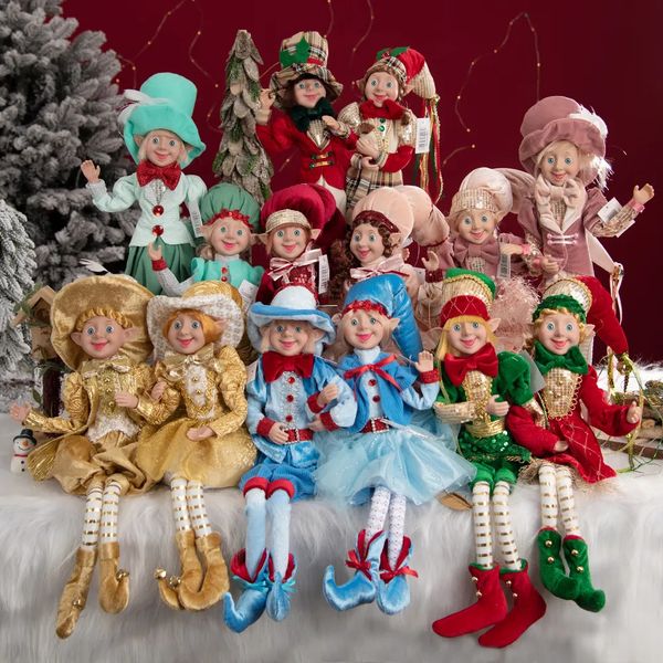 Decorações de Natal Elfos de Natal Dobráveis Elfos de Natal 19,6in Enfeites de Natal Mágicos Genie Meninos e Meninas 2 PCS Set 231010