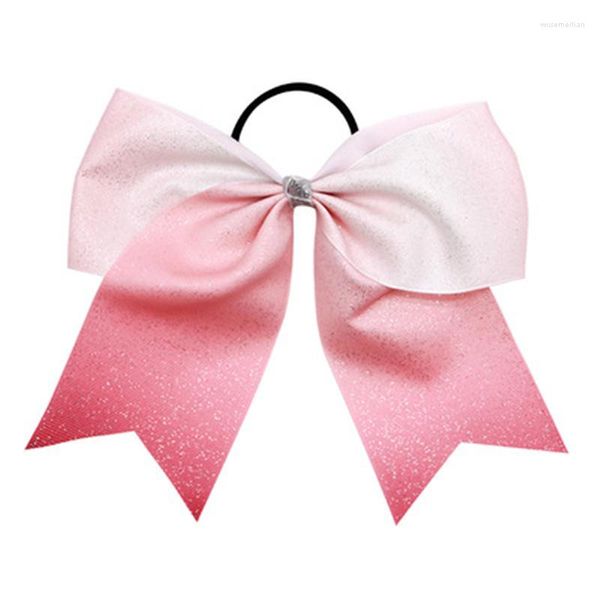 Haarschmuck 20 Stück Farbverlauf Glitzerschleifen Glitzerband Cheer Bow Cheerleading Sport für Teenager Mädchen Wettbewerb