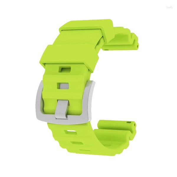 Relógios de pulso Soft Color Silicone Borracha Relógio Strap Fivela de Aço Ao Ar Livre Esportes de Liberação Rápida
