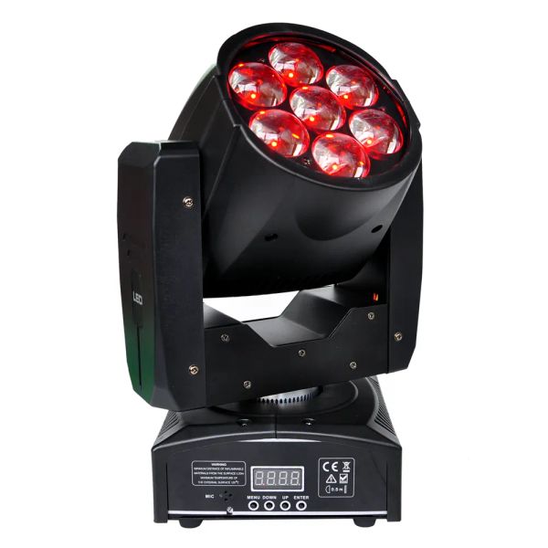 Tiptop 1 pçs 95w led movendo a cabeça zoom luz mini tamanho 7x12w de alta potência rgbw 4in1 mistura de cores dmx 16 canais zoom led luz de palco ll