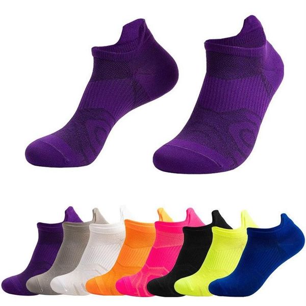 Meias masculinas esporte tornozelo homens barco nylon ao ar livre basquete bicicleta correndo respirável antiderrapante doce cor não mostrar mulheres sock1777