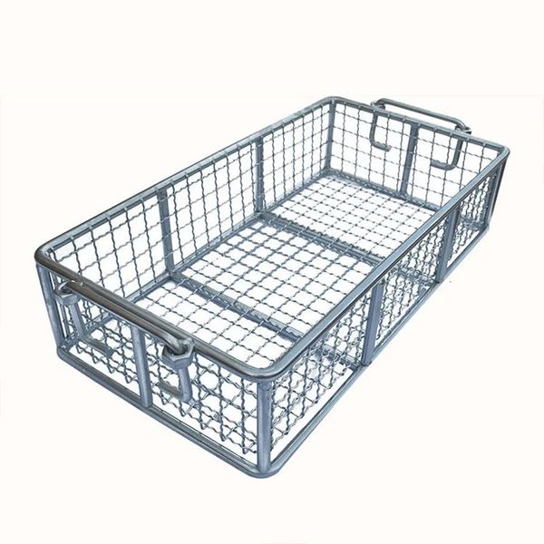 Altro Organizzazione per l'archiviazione domestica SS304 40x30x10 cm parti metalliche in acciaio inossidabile pulizia stoccaggio asciugatrice cestino filtro da cucina scatola grande orecchio con maniglia 231009