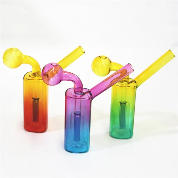 Mini-Glas-Ölbrenner-Bong-Rauchpfeife, Inline-Matrix-Perc, dicke Pyrex-Rauchwasserpfeife, Shisha-Bongs