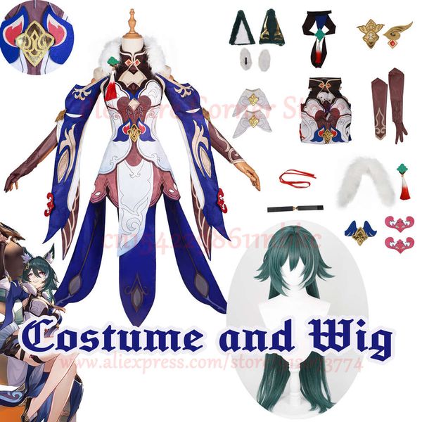 Xs-xxxl em estoque yukong cosplay figuran honkai estrel rail yukong cosplay completo conjunto de roupas uniformes roupas yu kong cosplaycosplay