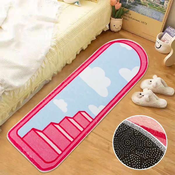 Halılar Pembe Yatak Odası Halılar Oturma Odası Alanı Halı Yumuşak Sahte Kaşmir Başucu Çocuk Oyun Mats Anti-Slip Toz geçirmez paspas kız dekor 231010