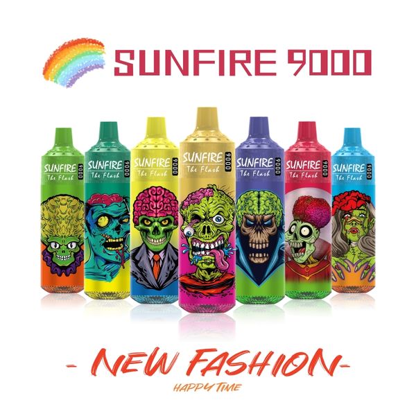 Sigarette all'ingrosso e sigarette originale Sunfire 9000 sbuffi sapori popolari sigarette elettroniche usa e getta 10 flavours decabili vapore float penna vapers desechebile tedesco