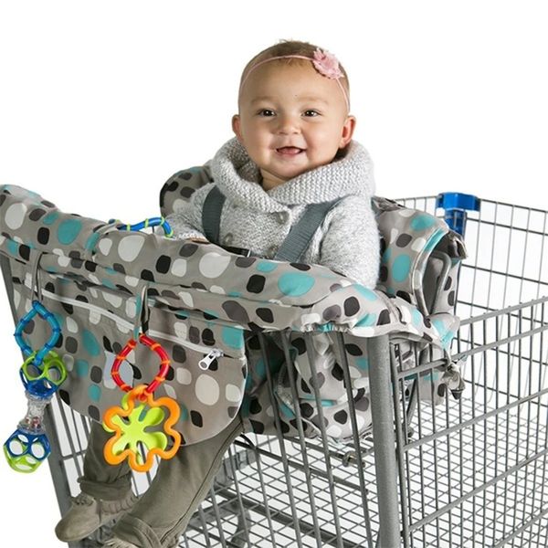 Capa para carrinho de compras dobrável, capa para carrinho de compras para bebê, almofada infantil, assento para cadeira, lavável, protetor de assento 231010