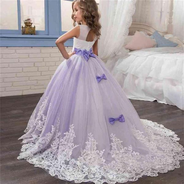 Элегантное торжественное платье принцессы, детское пышное длинное платье для свадебной вечеринки, детские платья для девочек, размер 6-14 лет, 210709286R