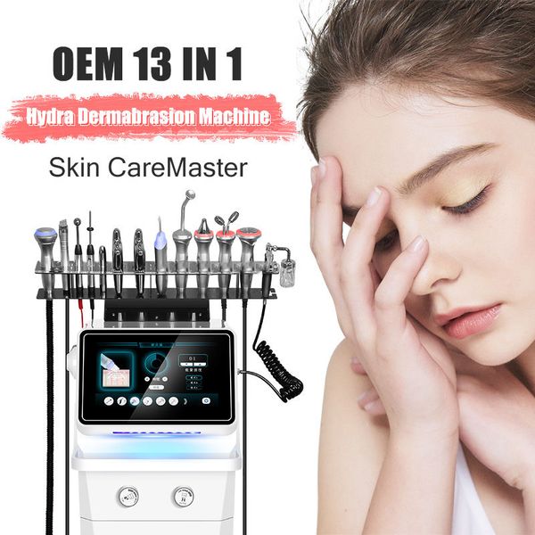 13 in 1 Ultraschall Skin Beauty Professional Hydra Magic Dermabrasion Hydro Microdermabrasion Deep Skin Clean Aqua Peel Facial Beauty Salon Spa Verwendung