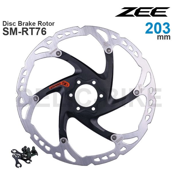 Desviadores de bicicleta Shimano 6 Bolt Disc Brake Rotor SM RT66 SM RT76 203 180 160 mm Peças originais 231010