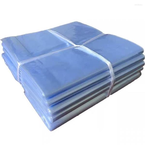 Hediye sargısı 100pcs/lot pvc ısı büzülme filmi ayakkabı çantası depolama perakende mühür paketleme çantaları bakkal kozmetik paketi