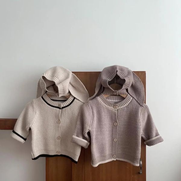 Roupas Conjuntos de roupas outono inverno coreano menino 3pcs roupas conjuntos de algodão malha de manga comprida