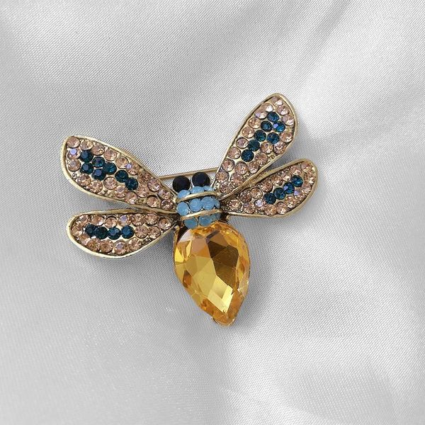 Broschen Muylinda Luxus Strass Biene Brosche Vintage Kristall Insekt Und Pins Frauen Kleidung Schal Clip Zubehör