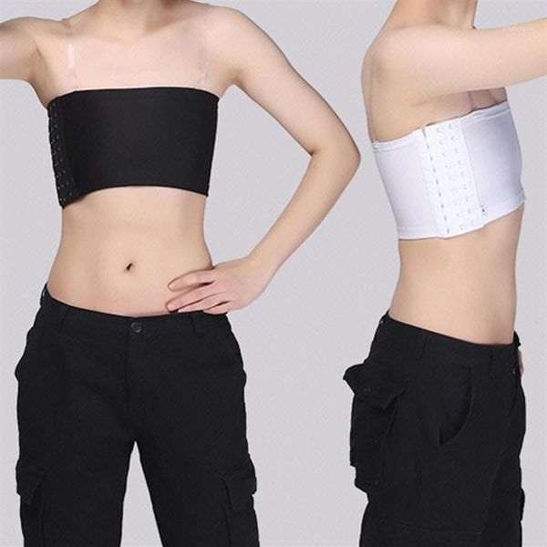 Tomboy sutiã roupa interior colheita les lésbicas magro peito pasta de peito fivela forma tanque superior undershirt boob tubo superior sem alças bandeau1314q