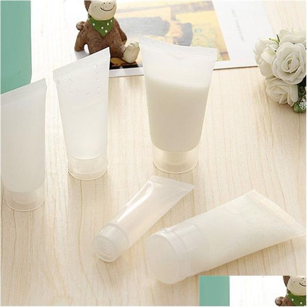 Paketleme Şişeleri Toptan 10ml 15ml 20ml 30ml 50ml 100ml Taşınabilir Boş Doldurulabilir Şeffaf Plastik Tüp Kozmetik Örnek Paketleme Con DHHST