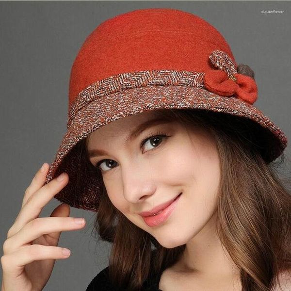 Berets primavera outono inverno fedoras chapéus femininos lã casual boné cores design moda meninas chapéus m6641