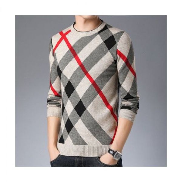 Maglioni da uomo Designer Plaid Pattern Camicia lavorata a maglia Pullover Cardigan Maglione a maniche lunghe