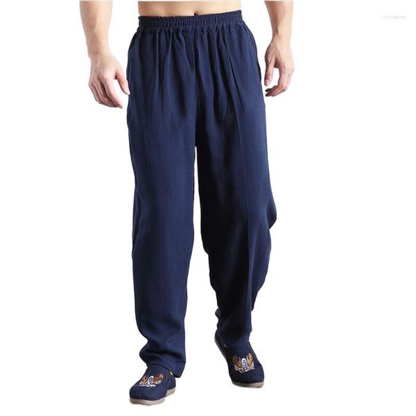 Pantaloni da uomo Pantaloni larghi Lanterna Primavera Autunno Stile Uomo Cotone Lino Pantaloni lunghi Pantalon Pantaloni 5XL 6XL Vetement Homme