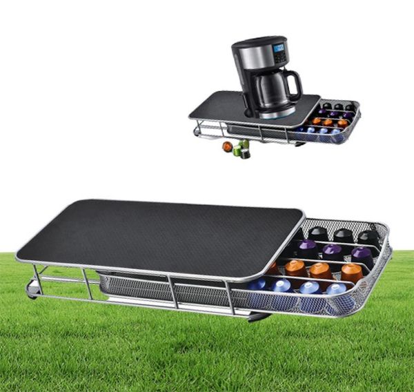 40 Tassen Edelstahl für Nespresso Kaffeekapseln Pods Halter Aufbewahrungsständer Rack Schubladen Kaffeekapseln Regale Organisation6276893