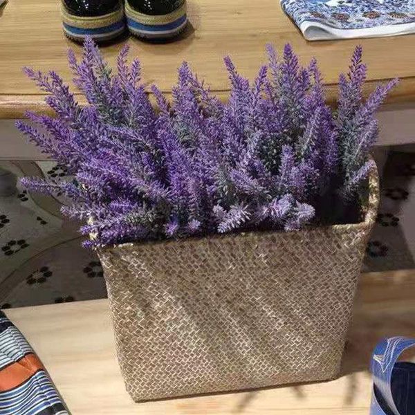 Flores decorativas de plástico lavanda decoração para casa flor provence simulação pogal adereços sala de estar