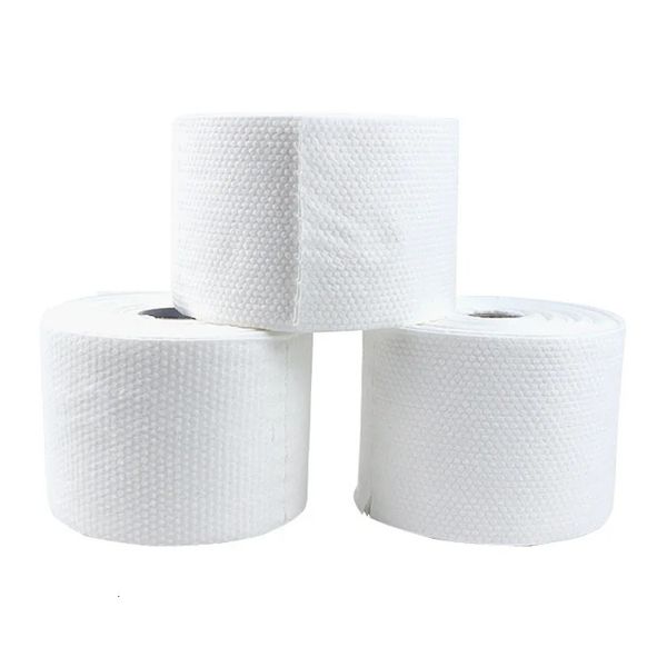 Tissue 3 PCS Asciugamano viso monouso in puro cotone asciugamano viso con motivo perlato struccante in cotone morbido asciugamano in rotolo per saloni di bellezza 231007