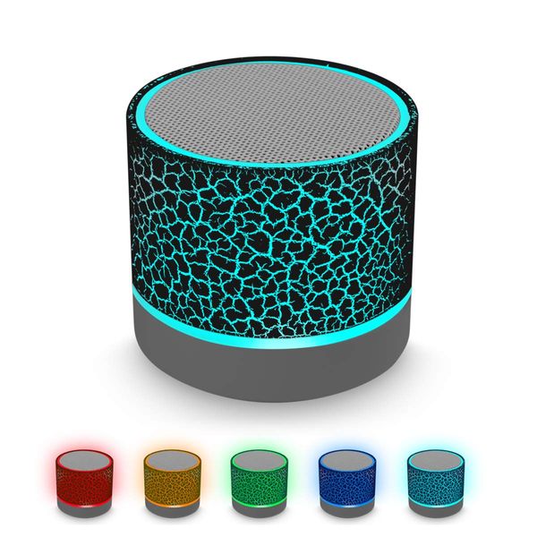 Mini altoparlante Bluetooth wireless portatile Altoparlanti stereo super bassi ricaricabili con luci a LED