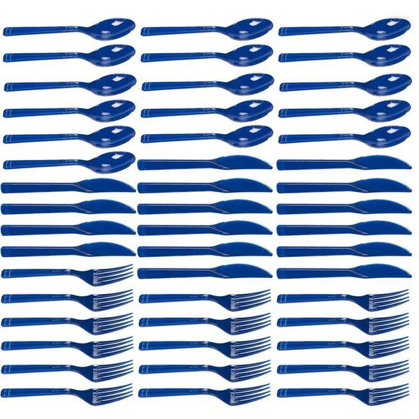 Set di stoviglie usa e getta per stoviglie in plastica per feste di matrimonio 16. Ecologico, include coltelli, cucchiai