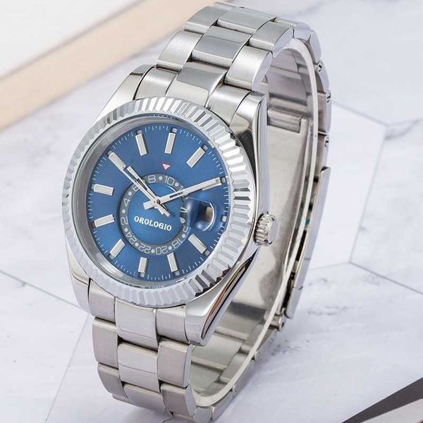 Roller Montre de Mens Otomatik Mekanik Saatler 42mm Full Paslanmaz Çelik Yüzme Kol saatleri Safir Aydınlık Gökyüzü Takvim İzle