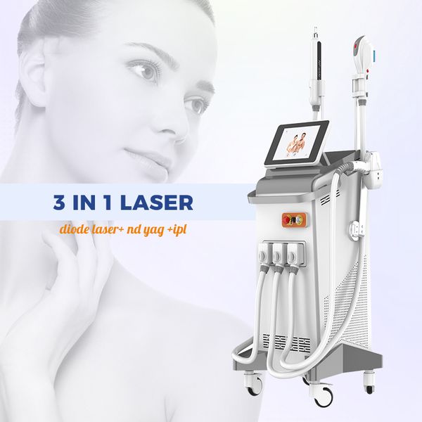 Spedizione gratuita OPT IPL Macchina Depilazione Elight Pigmentazione Trattamento Diodo Laser 808nm Nd Yag Laser Rimozione del tatuaggio Ringiovanimento della pelle Personalizzazione del logo