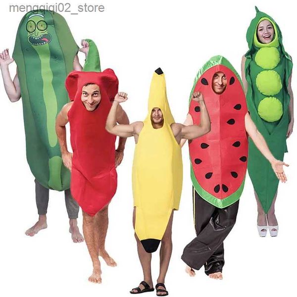 Tema Traje 2018 Cosplay Engraçado Vegetal e Fruta Halloween Venha para Jogo Adulto Fantasia Roupas Decoração de Festa Novidade Xmas Carnaval Q240307