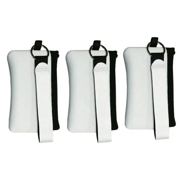 Sublimazione Bianco Bianco Multifunzione Festa Zip ID Custodia Custodia da polso Portafoglio Portachiavi in neoprene Portamonete Porta carte di credito birdone