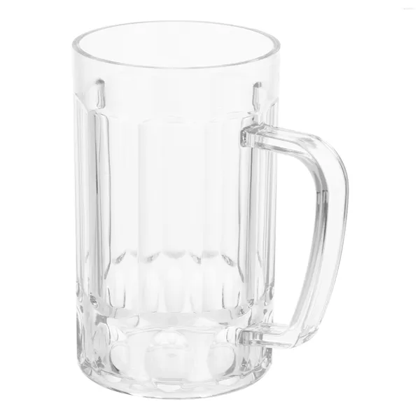 Copos de vinho 540 ml Caneca de cerveja transparente Limpar copos de plástico Bebida Handlegrip Café Copo de água Material Homem Copos