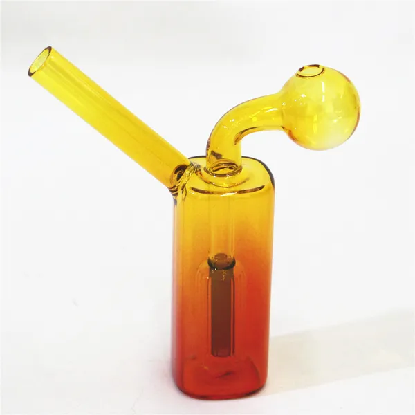 Queimador de óleo de vidro de alta qualidade Bong Hookah Tubulações de água com Pyrex grosso Clear Heady Recycler Dab Rig Bongos de mão para fumar Tubo de queimador de óleo