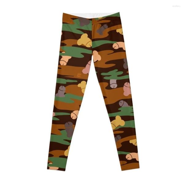 Calças ativas CAMUFLAGEM ENGRAÇADA PÊNIS GALOS PADRÃO Leggings Roupas de ginástica femininas