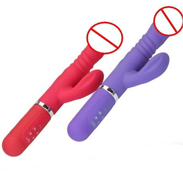 Andere Massageartikel 36 Plus 6 Modi Sile Rabbit Vibrator 360 Grad drehbarer und stoßender G-Punkt-Dildo ADT-Spielzeug für Frauen Drop Del Dhubw