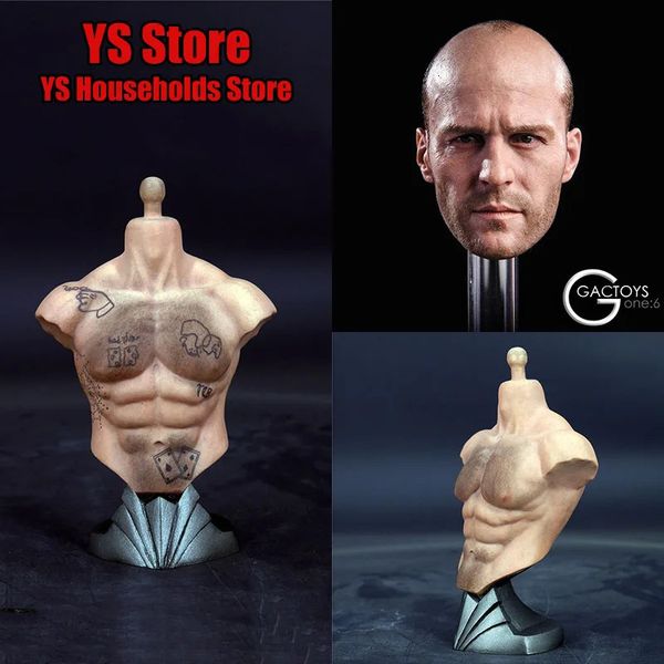 Militärfiguren 2 Stile VIVID VT001 GC023 Europäischer männlicher Soldat Tough Guy Bald Movie Star im Maßstab 1/6, Kopfmodell für 12-Zoll-Figurenkörper 231009