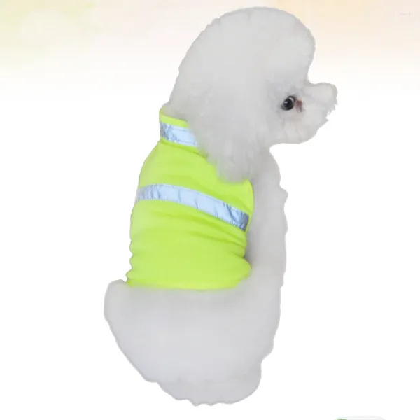 Coleiras para cães Mipcase Colete de segurança reflexivo Malha - Roupas respiráveis de alta visibilidade de verão para caminhar, correr, caminhar (amarelo fluorescente)