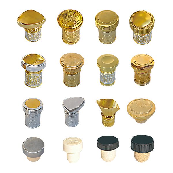 XO-Flaschenverschluss, vergoldet oder versilbert, ABS-Gehäuse, innen Kork, passend für verschiedene Flaschenmündungsgrößen. Großer Mengenrabatt, eine Vielzahl von Stilen, kann individuell angepasst werden